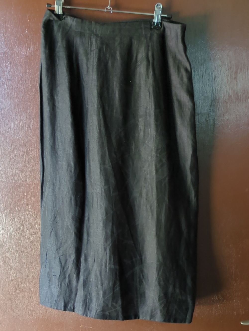 Andrew Fezza Black Wrap-around Pencil Skirt Size 10